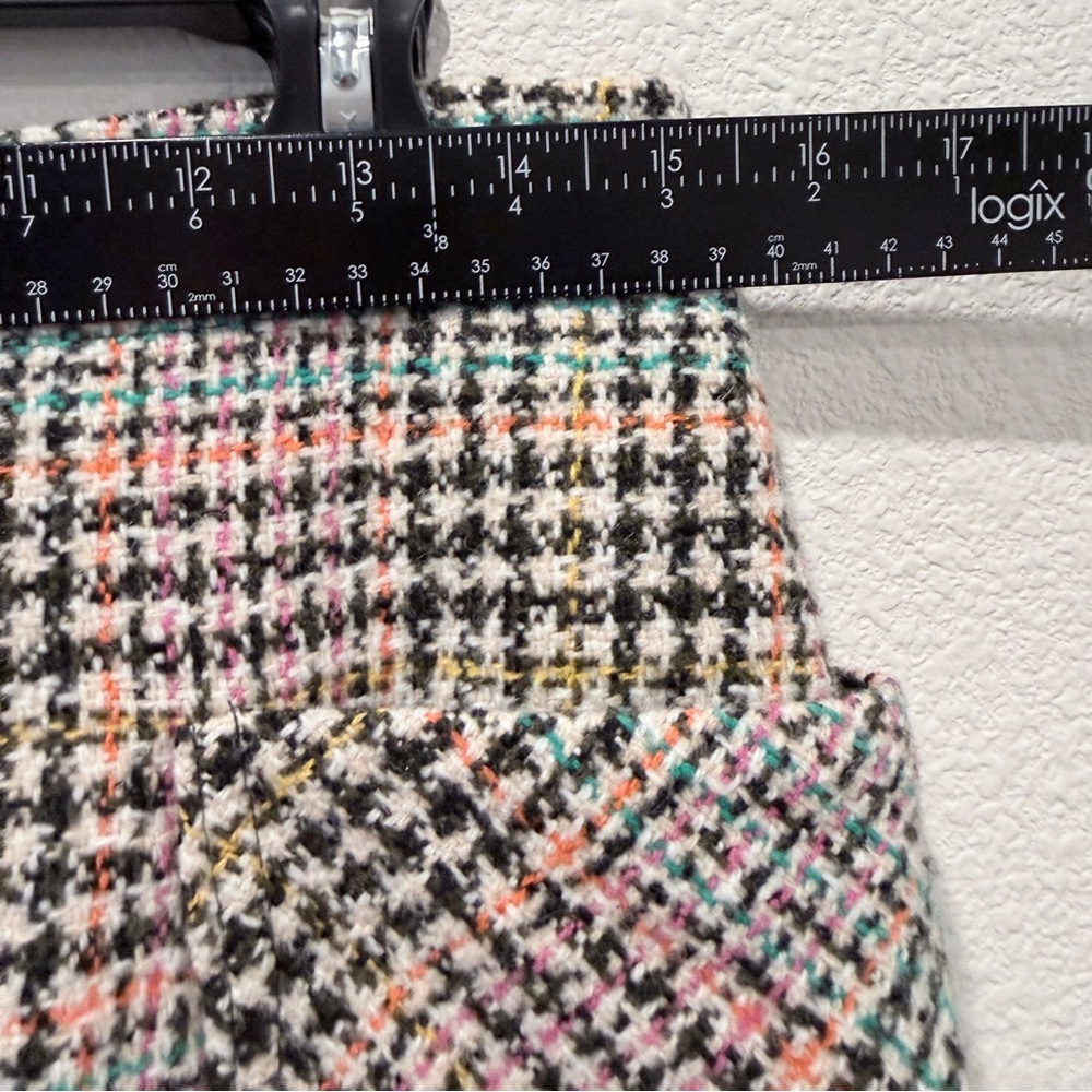 Maeve Anthropologie Tweed Plaid Mini Skirt 8 | Parisian Old Money Preppy Coastal - Picture 7 of 10